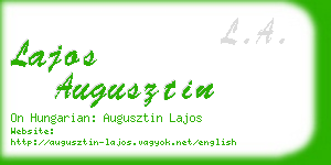 lajos augusztin business card